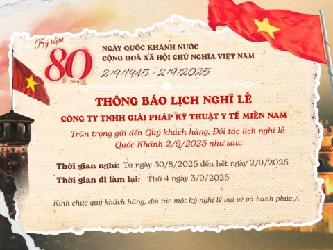 THÔNG BÁO NGHỈ LỄ QUỐC KHÁNH 2/9
