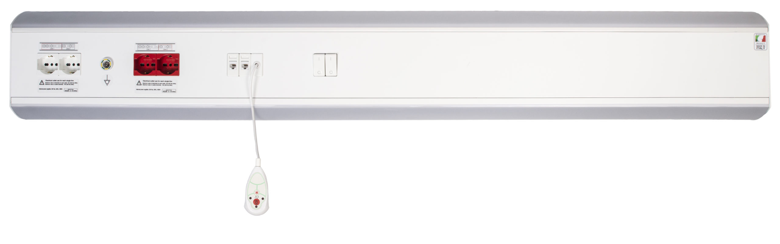 Hộp khí y tế đầu giường SOMED nhôm sơn tĩnh điện lắp đặt bệnh viện